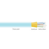 OM4 50/125 Multimode Bulk Fiber Optic Distribution Cable - Indoor, Tight-Buffered, OFNP Plenum