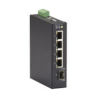 LIG400 シリーズ ギガビットイーサネット（1000Mbps）耐環境温度対応スイッチ – RJ45銅線ポート（10/100/1000Mbps対応）×4、SFPポート×1
