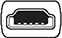 usb 1.1 and 2.0 mini a icon
